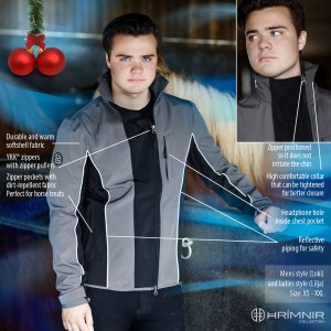 Hrimnir Loki Mens Jacket grau M