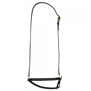 TopReiter Nasenriemen hannoveranisch Glamour schwarz/gold