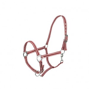 Horze Nylonhalfter Nice chillirot/reiher VB