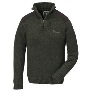 Pinewood Damen Strick Sweater Hurricane Dunkelgrün meliert XXL