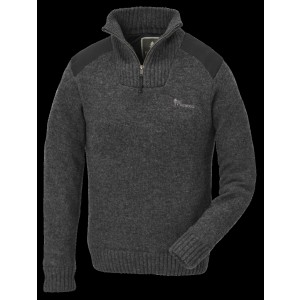 Pinewood Damen Strick Sweater Hurricane Dunkelgrau meliert M