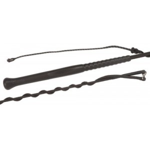 Fleck Longierpeitsche mit ERGO-Griff teilbar schwarz 180cm