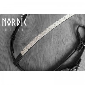 Nordic Horse Kopfstück mit geflochtenem Metal silber