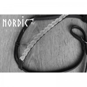 Nordic Horse Kopfstück mit geflochtenem Metall pearl