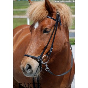 Nordic Horse Kopfstück einfach schwarz silber