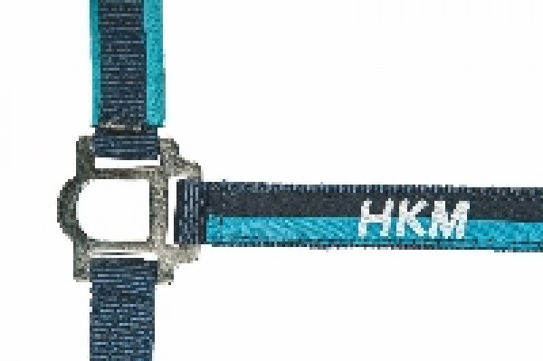 HKM Nylonhalfter mit Strick navy/azur VB