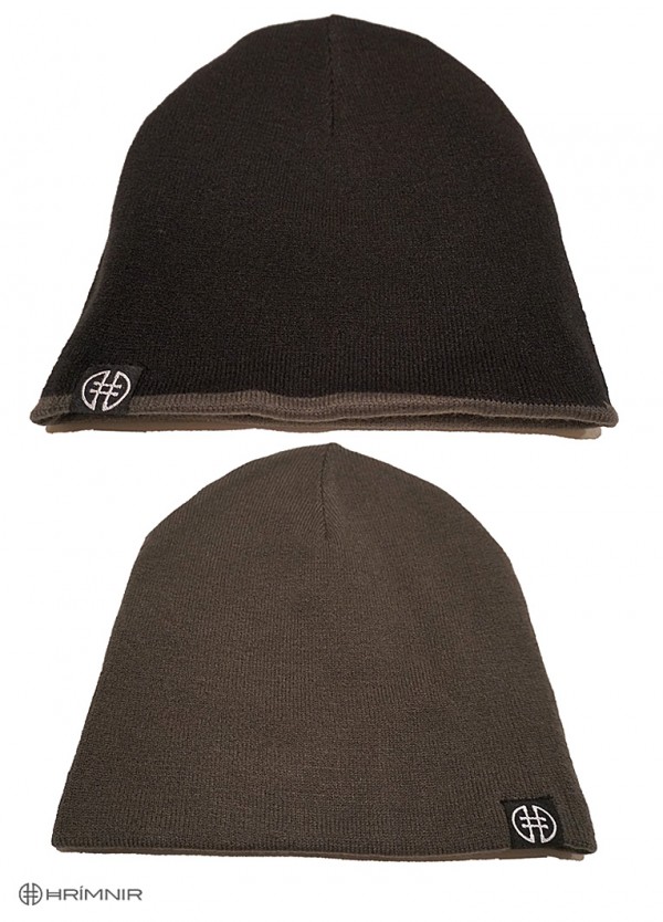 Hrimnir Beanie Wendemütze Rjupa grau/schwarz