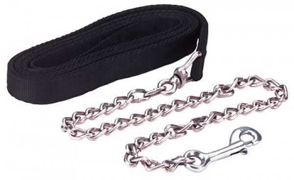 Kerbl Führleine mit Kette schwarz 250cm