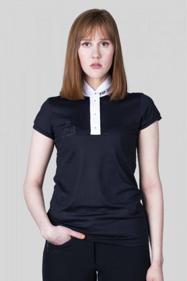 Topreiter Turnier-T-Shirt "COMPETITION" Damen schwarz-weiß S