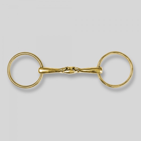 Topreiter Gebiss doppelt gebrochen "ICELAND GOLD" 115mm