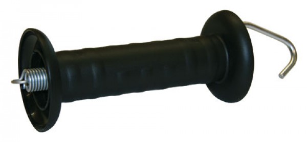 Kerbl Torgriff schwarz mit Feder und Haken